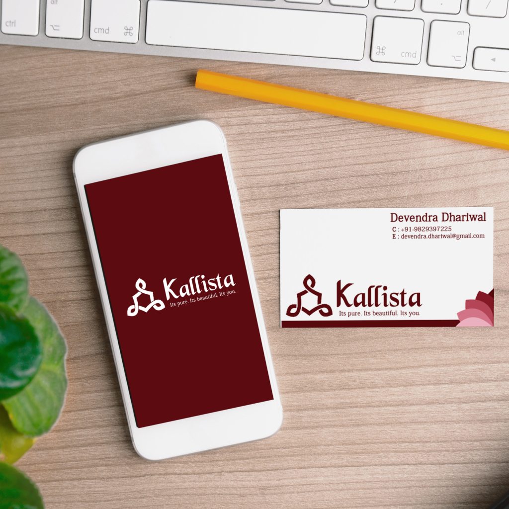 phone and business card kallista